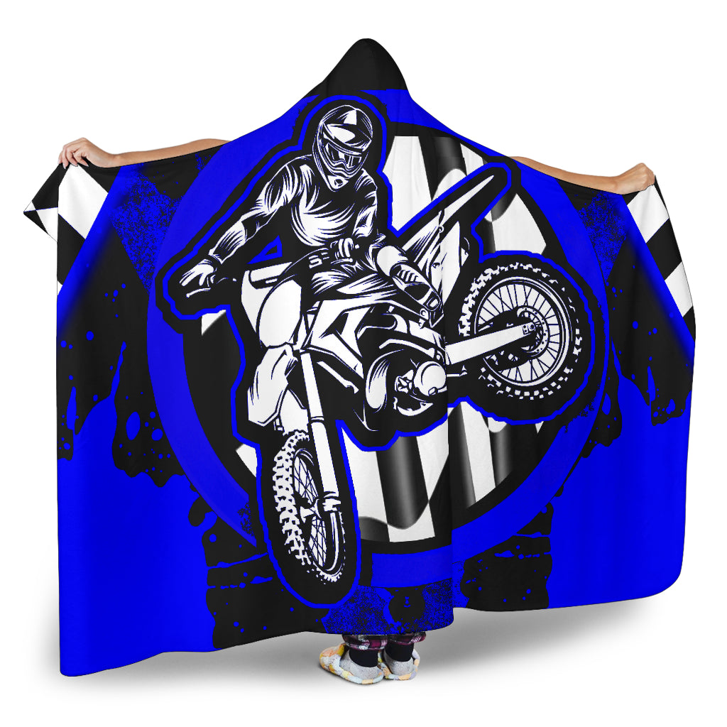 Dirt Bike Racing Hooded Blanket