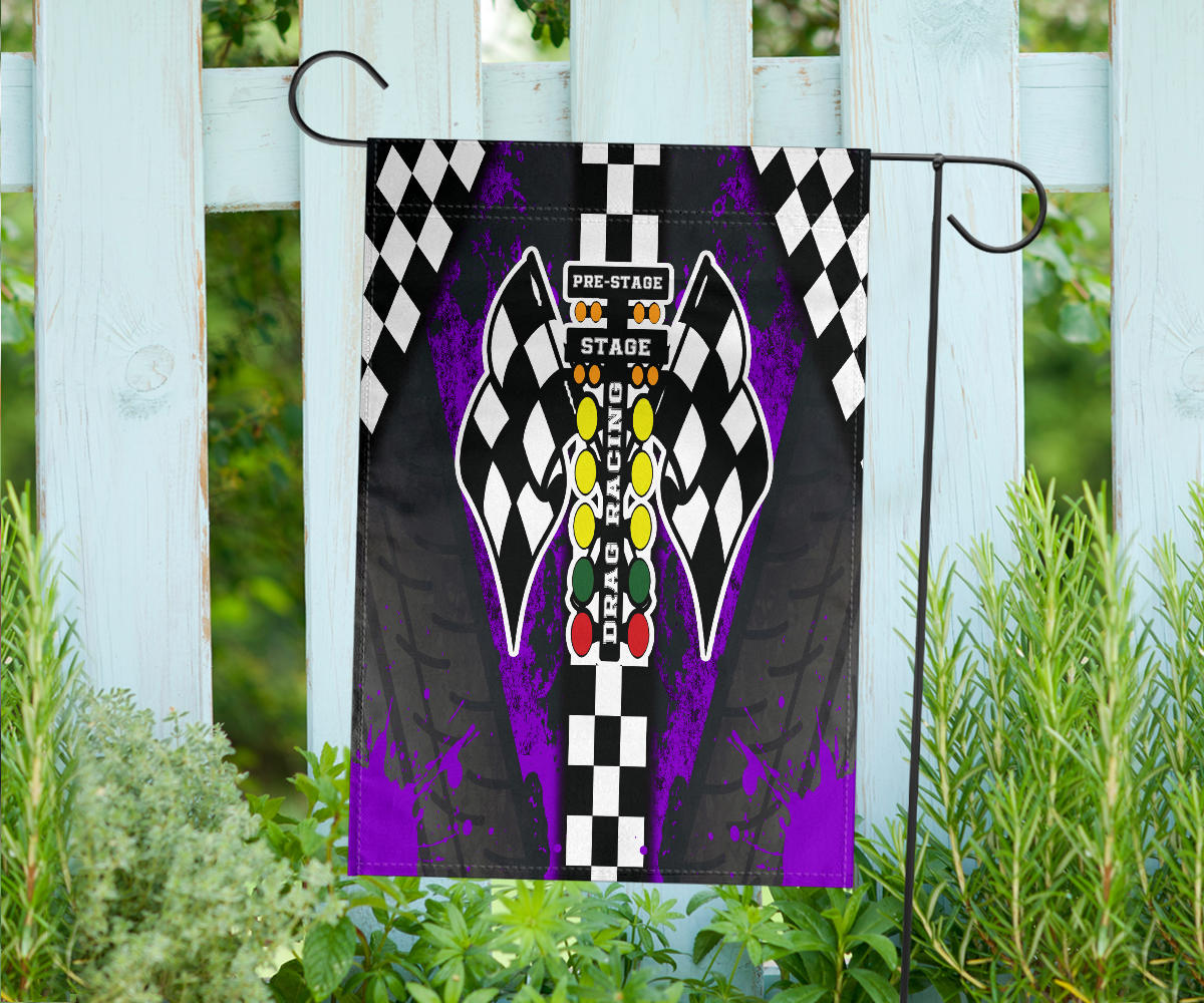 Drag Racing Flag Purple