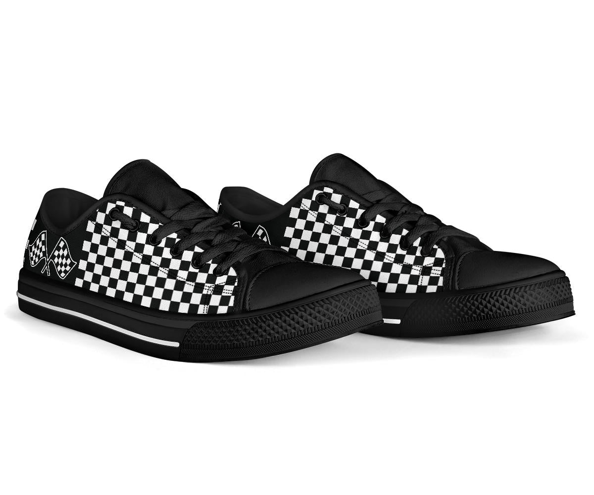 Racing Checkered Flag Low Top Shoes