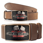 Racing Is In My Blood Belt Buckle