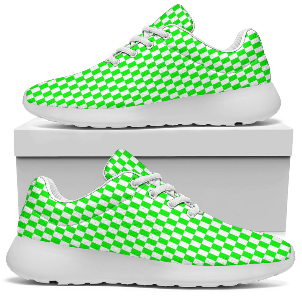 Racing Pistachio Checkered Flag Sneakers White