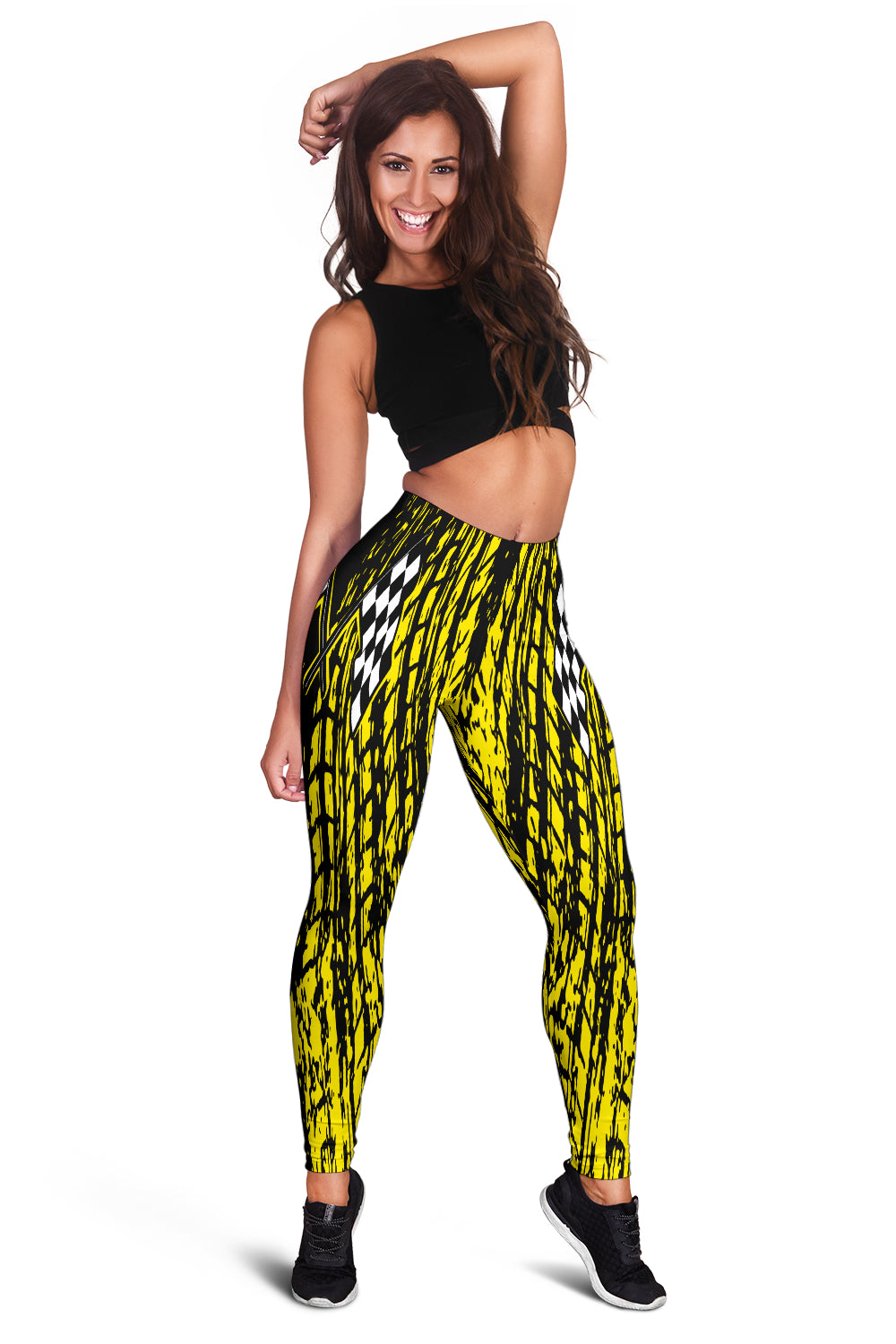 Dirt Racing Leggings Yellow