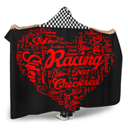 Dirt track racing Sister heart hooded blanket