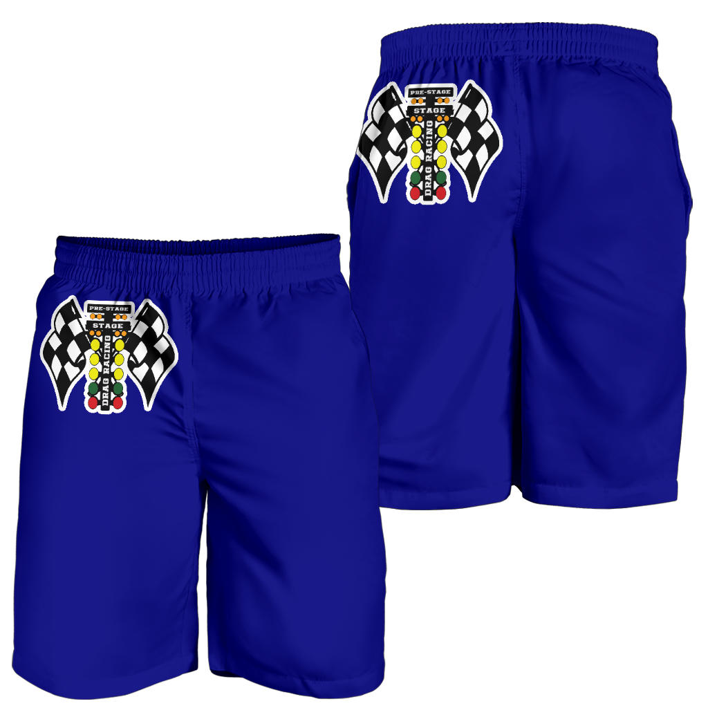 Drag Racing Flag Men's Shorts Blue