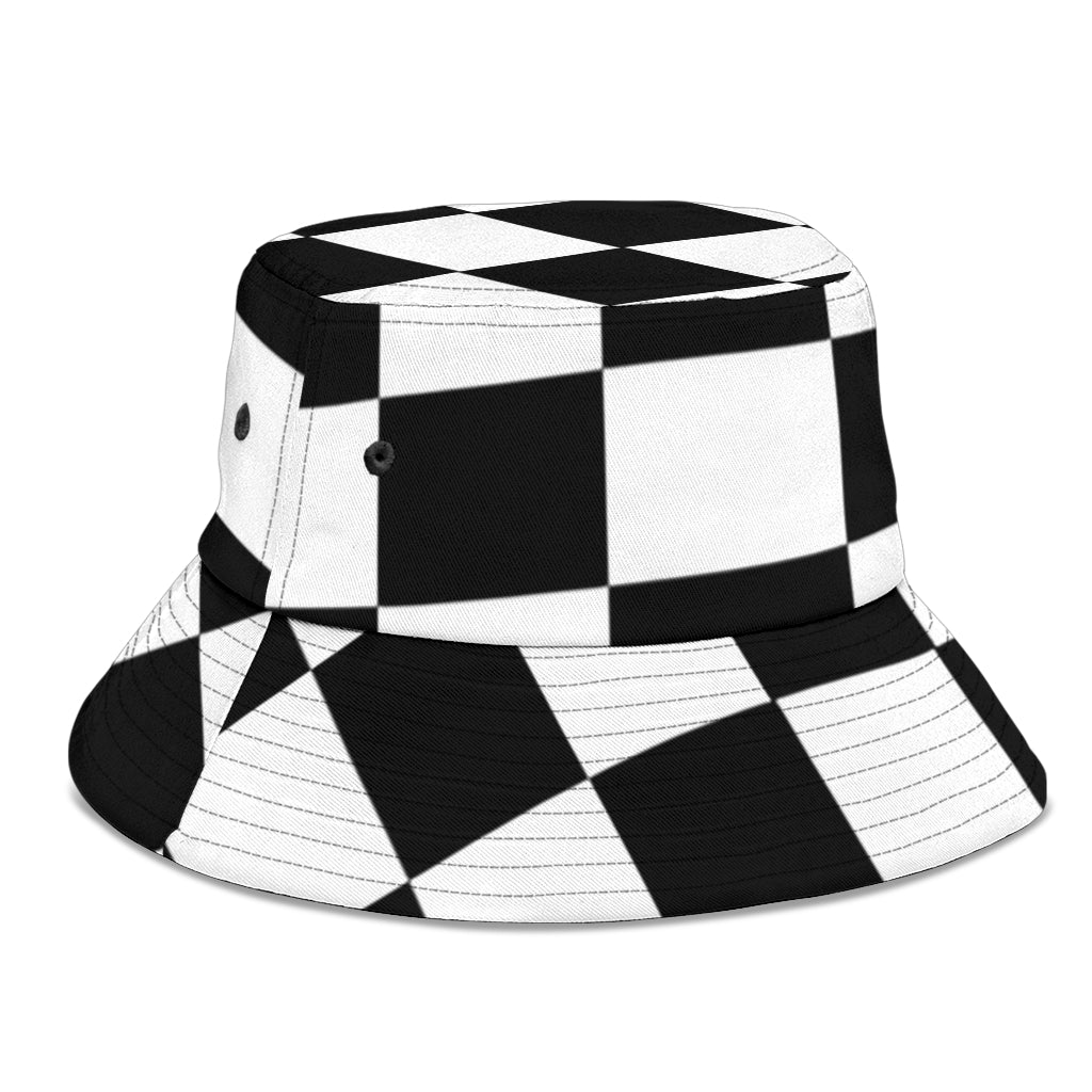Racing Checkered Bucket Hat