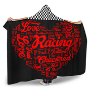 Love Dirt Track Racing Hooded Blanket