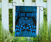 I Love Boobs And Racing Flag