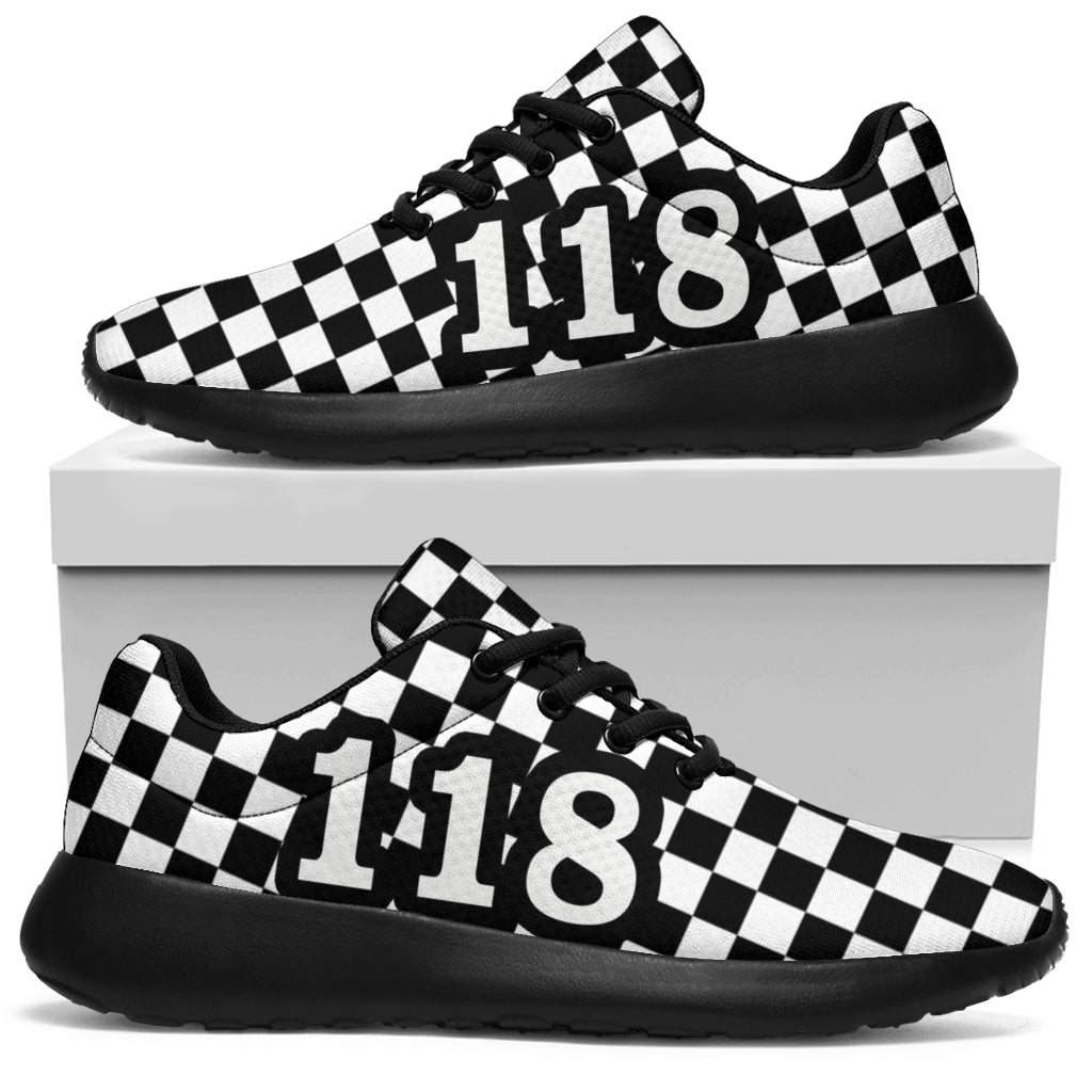 Custom Racing Checkered Flag Sneakers