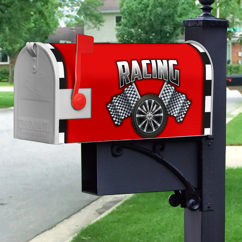 Racing Mailbox Cover Red