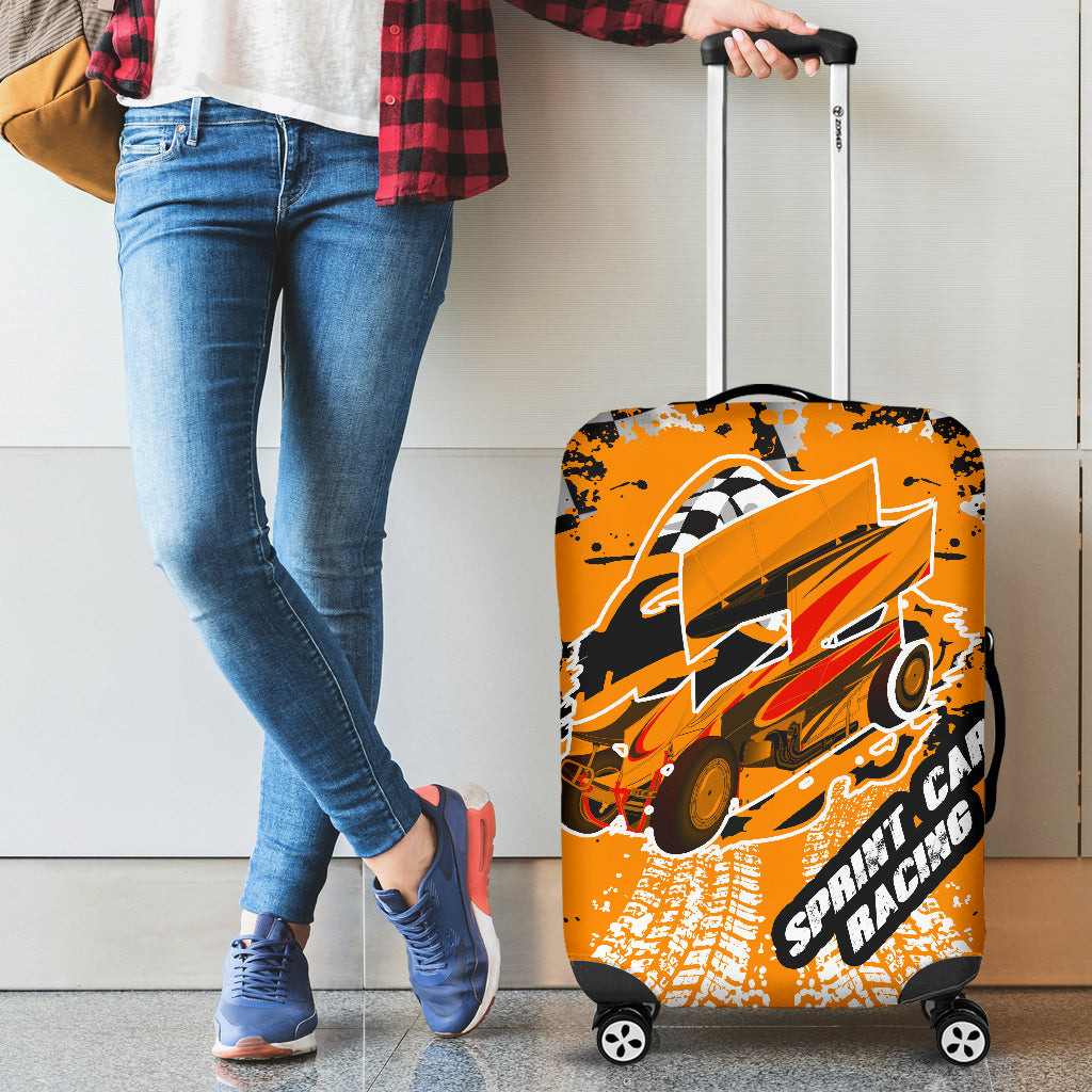 sprint car racing suitcase cover