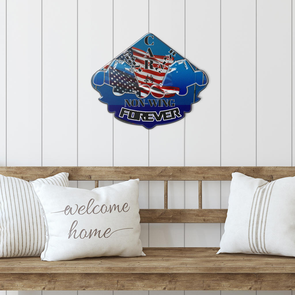 Non-Wing USA Metal Sign