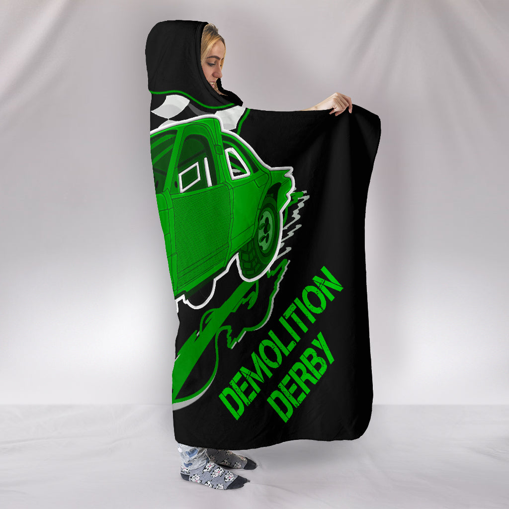 Demolition Derby Hooded Blanket 