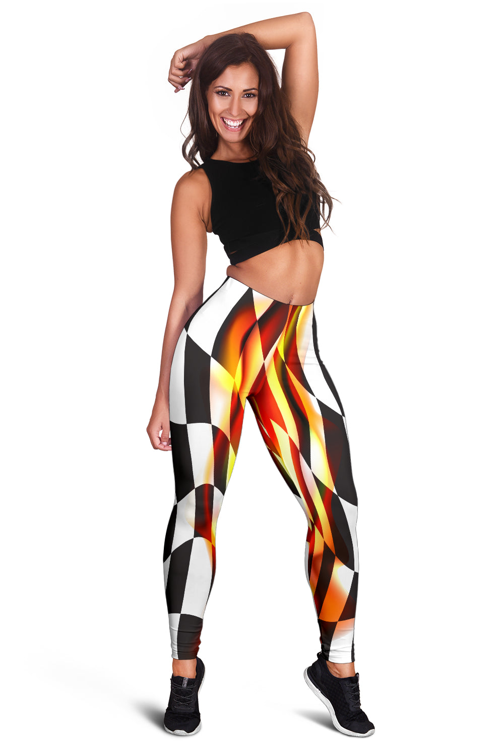 Racing Flag Of Flame Leggings