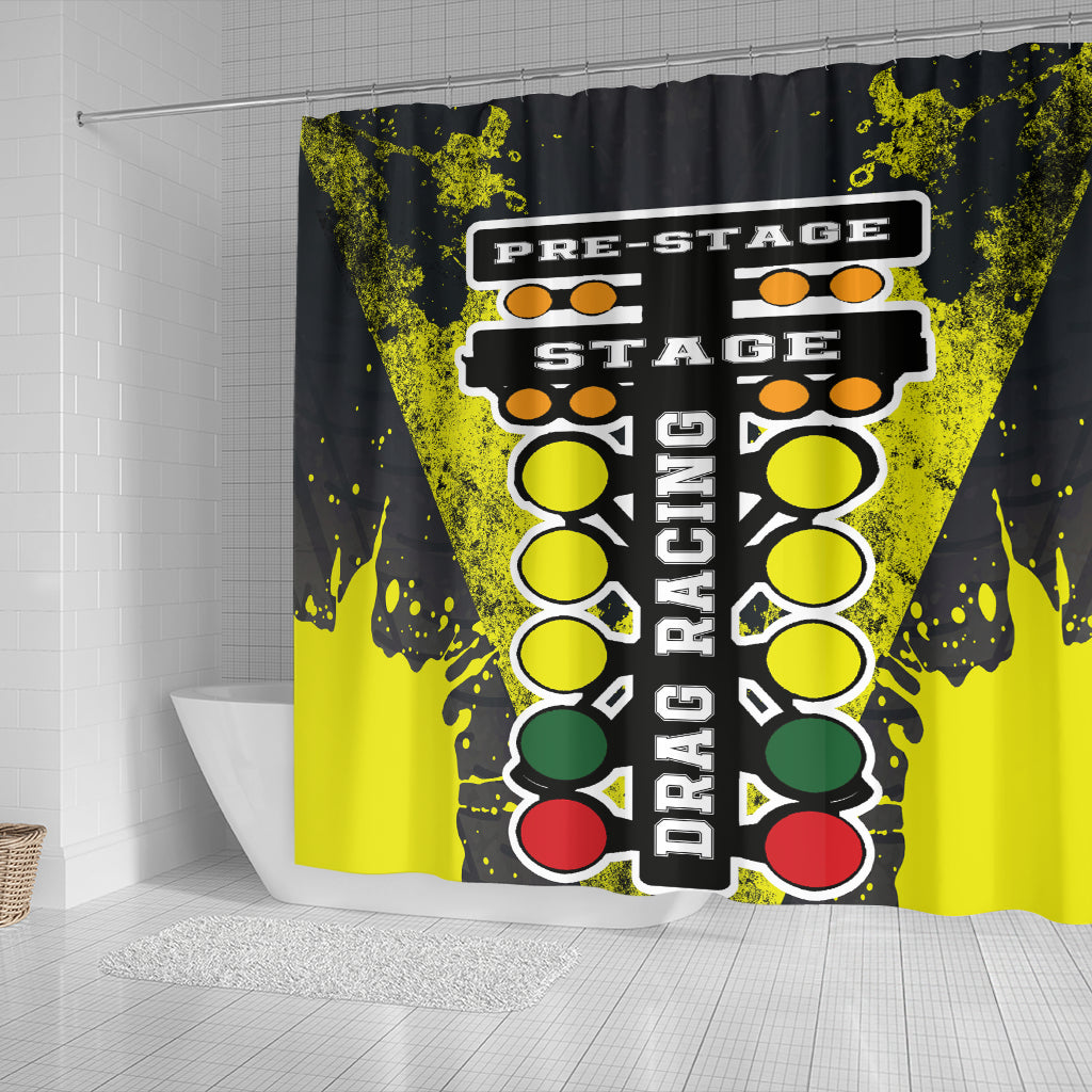 Drag Racing Shower Curtain 