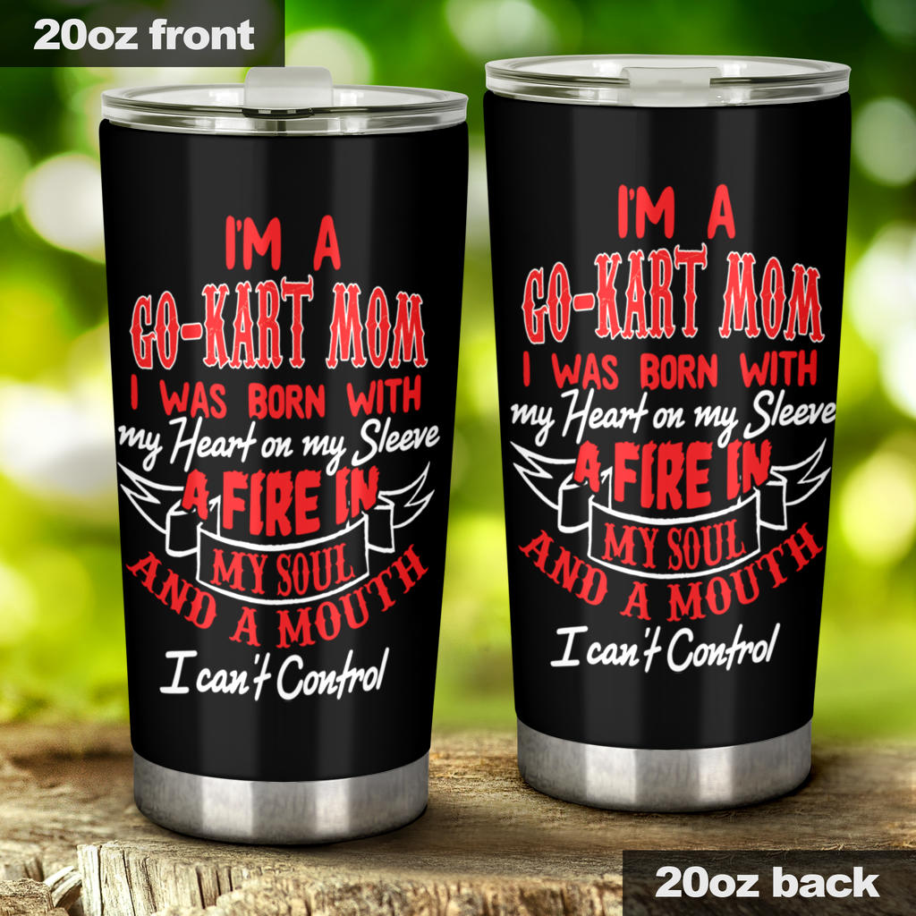 go kart racing mom tumbler