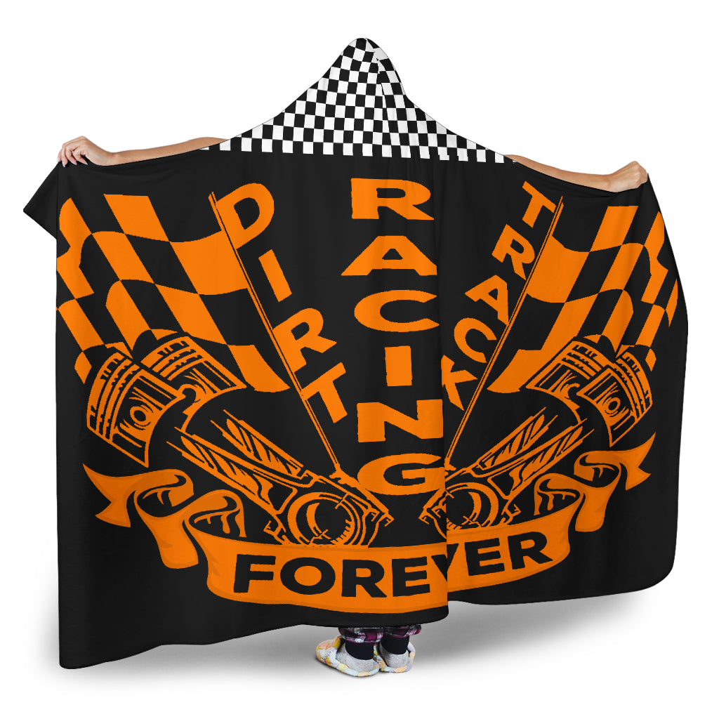 Dirt Track Racing Forever Hooded Blanket