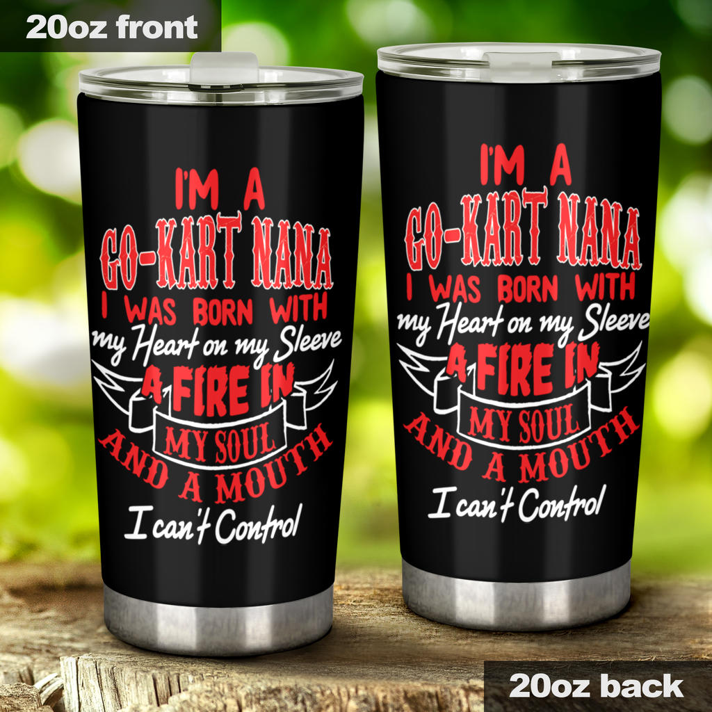 go kart racing nana tumbler
