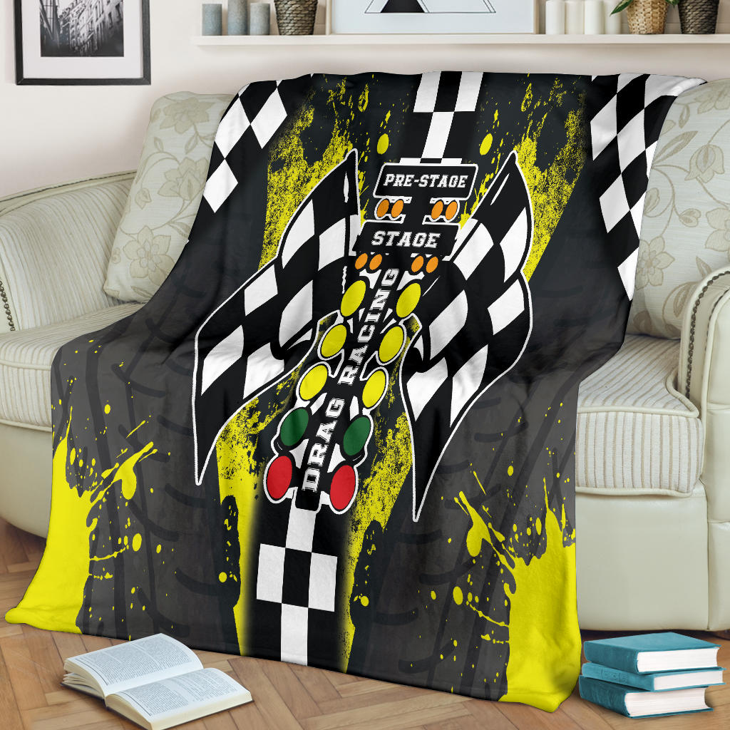 Drag Racing Blanket Yellow