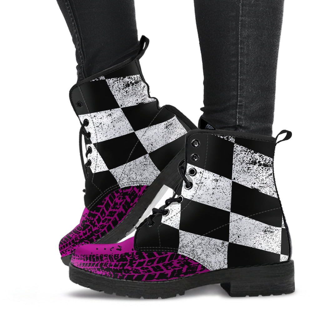 Racing Checkered Boots
