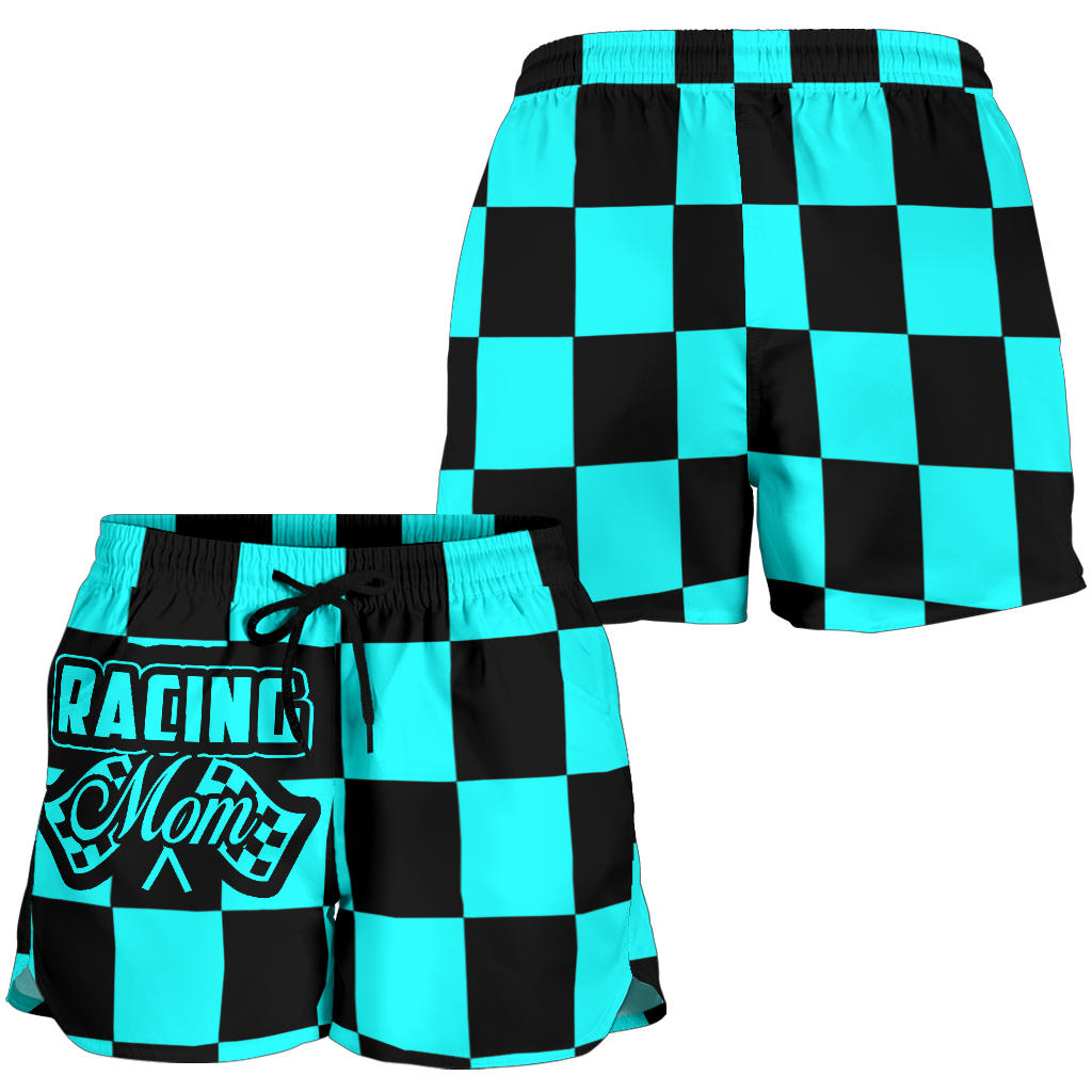 Racing Mom Checkered Shorts