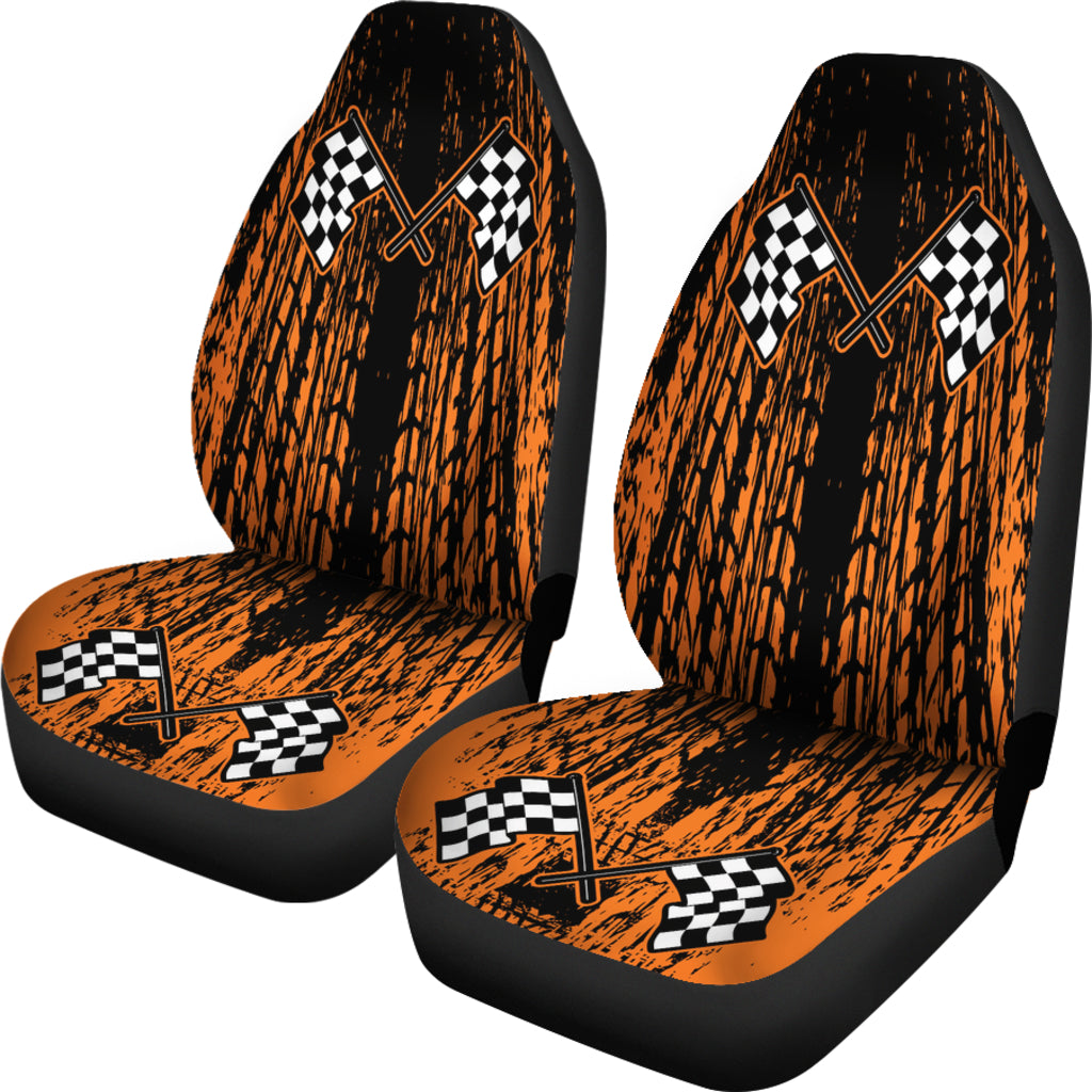 Dirt Racing Seat Covers Orange (Set of 2)