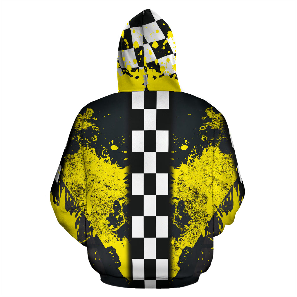 Racing All Over Print Hoodie New Yellow