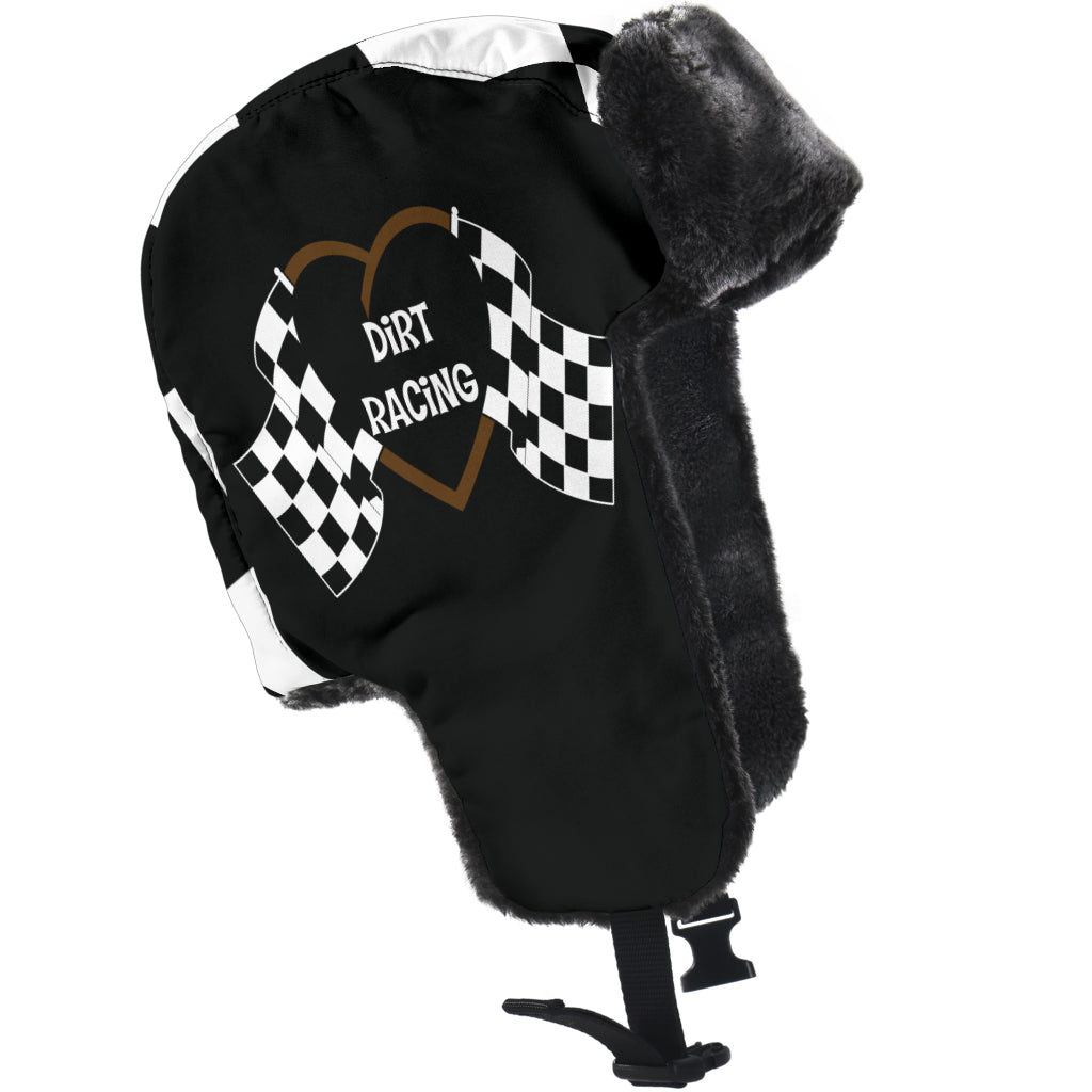 Dirt Racing Heart Trapper Hat