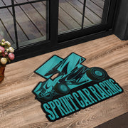 Custom shaped sprint car door mat