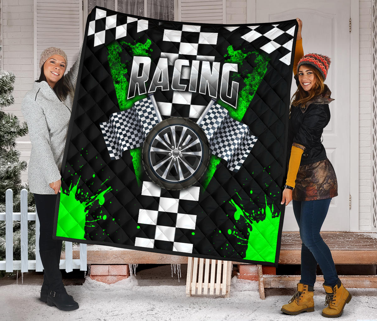 Racing Premium Quilt Pistachio