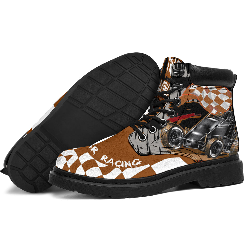 Sprint Car Racing All-Season Boots non wing car
