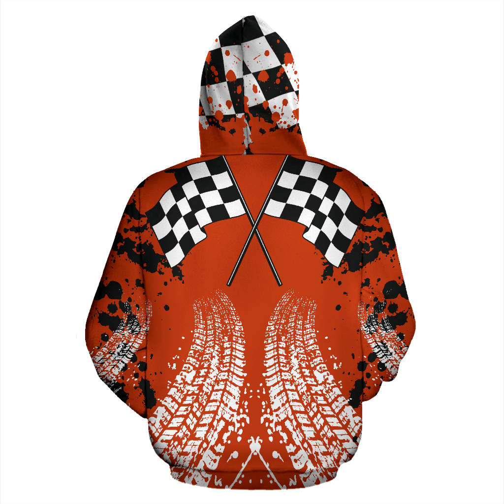 Racing All Over Print Hoodie Red!