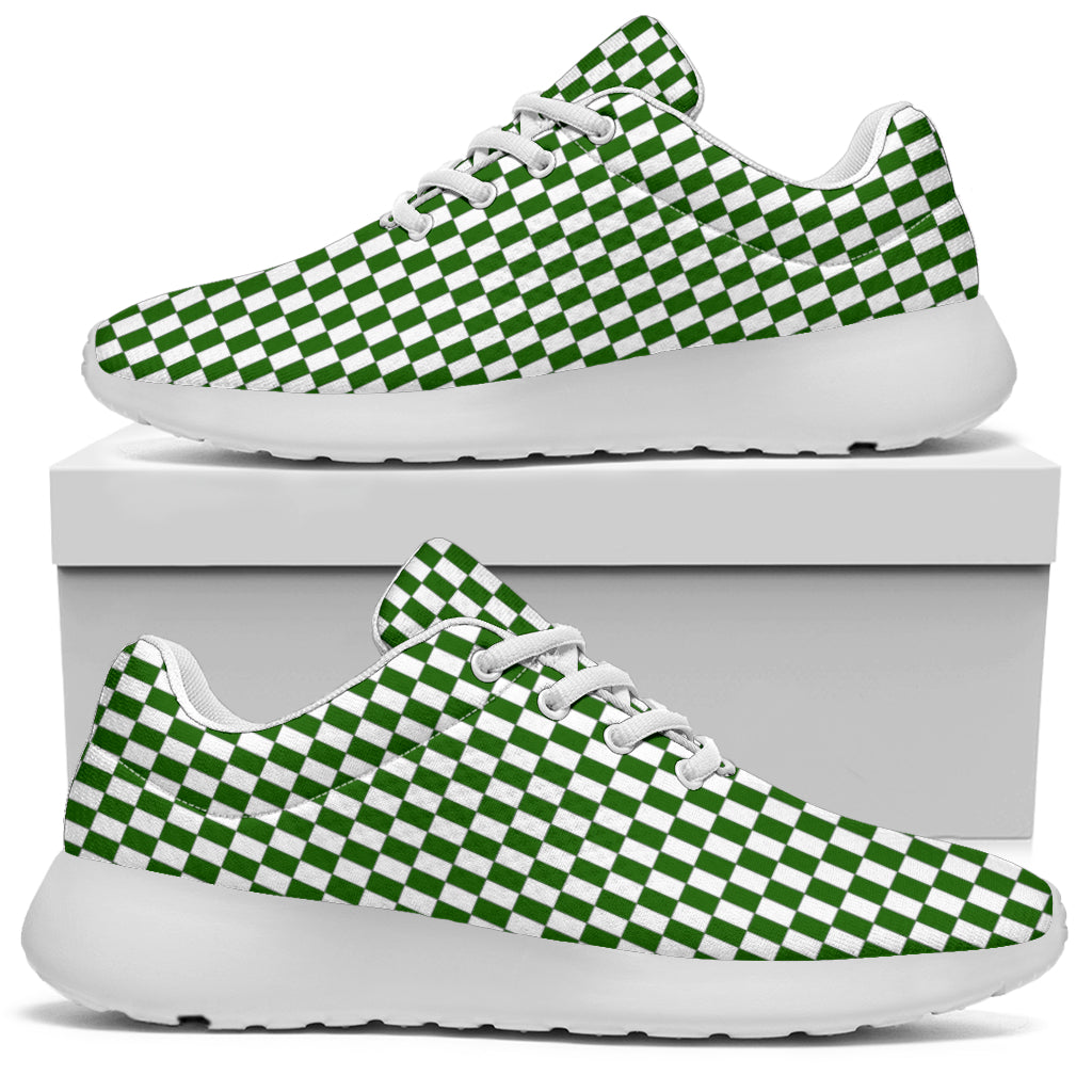 Racing Green Checkered Flag Sneakers White
