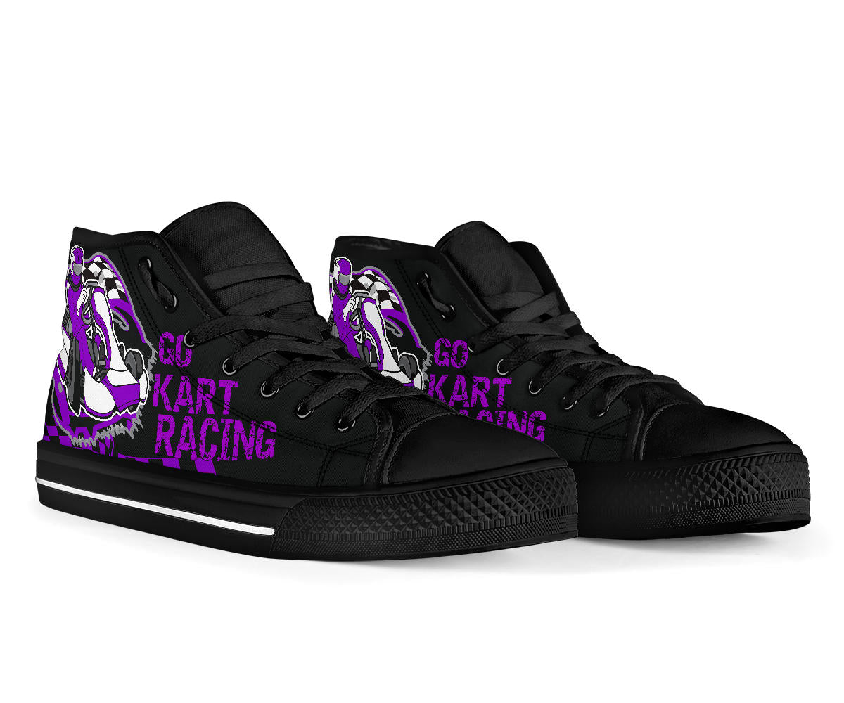 Go-kart racing high top shoes