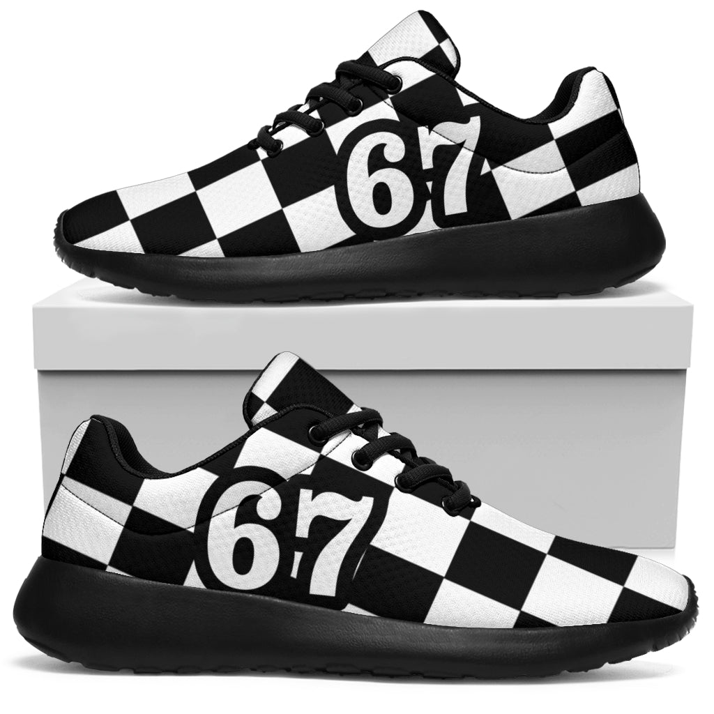 Custom Racing Sneakers Checkered Flag