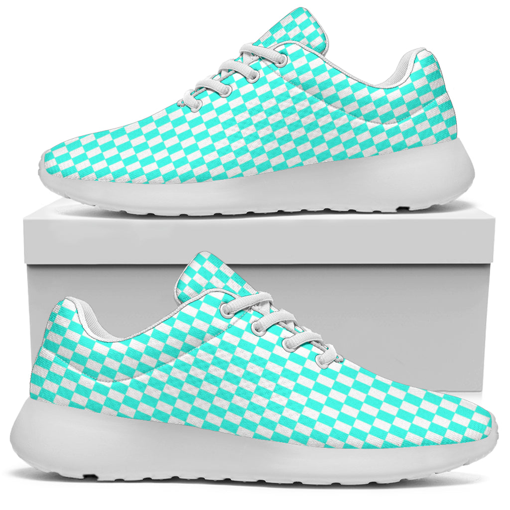 Racing Carolina Blue Checkered Flag Sneakers White