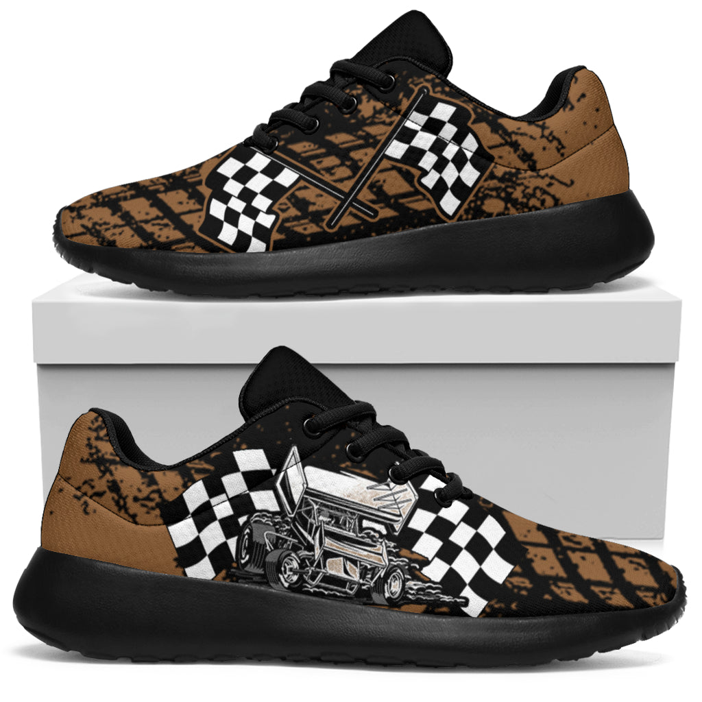 Dirt Racing Muddy Sprint Car Sneakers Black