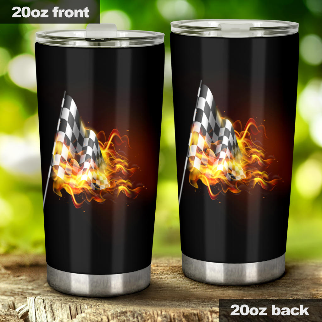 Racing Flag Of Flame Tumbler