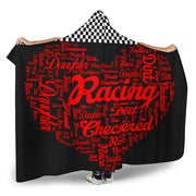 Dirt track racing Daughter heart hooded blanket