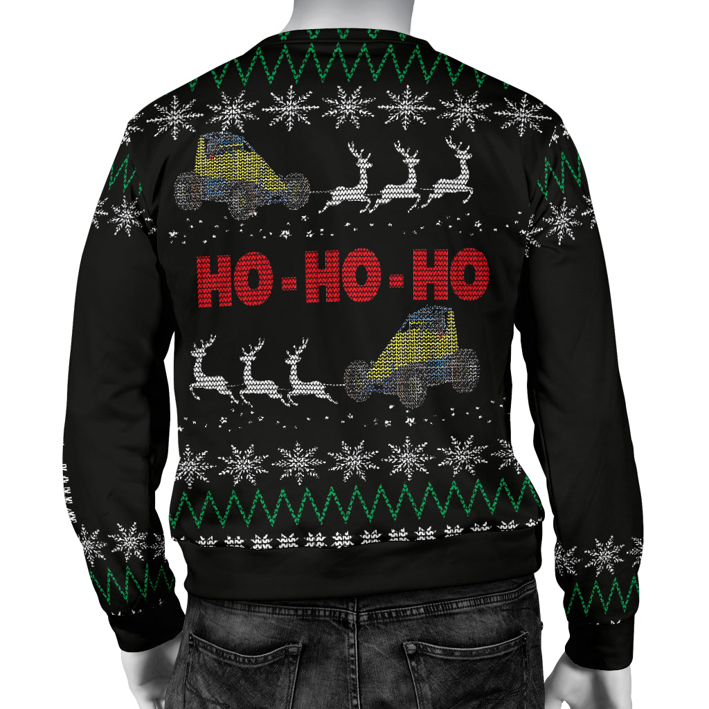 Sprint car non-wing men's ugly sweater