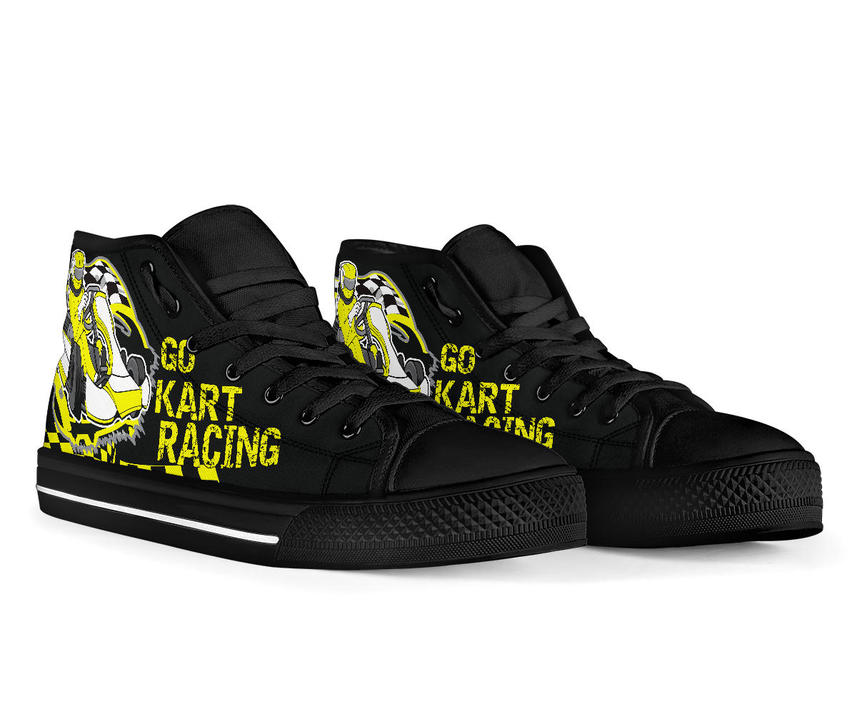 Go-kart racing high top shoes