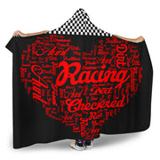 Dirt track racing Aunt heart hooded blanket
