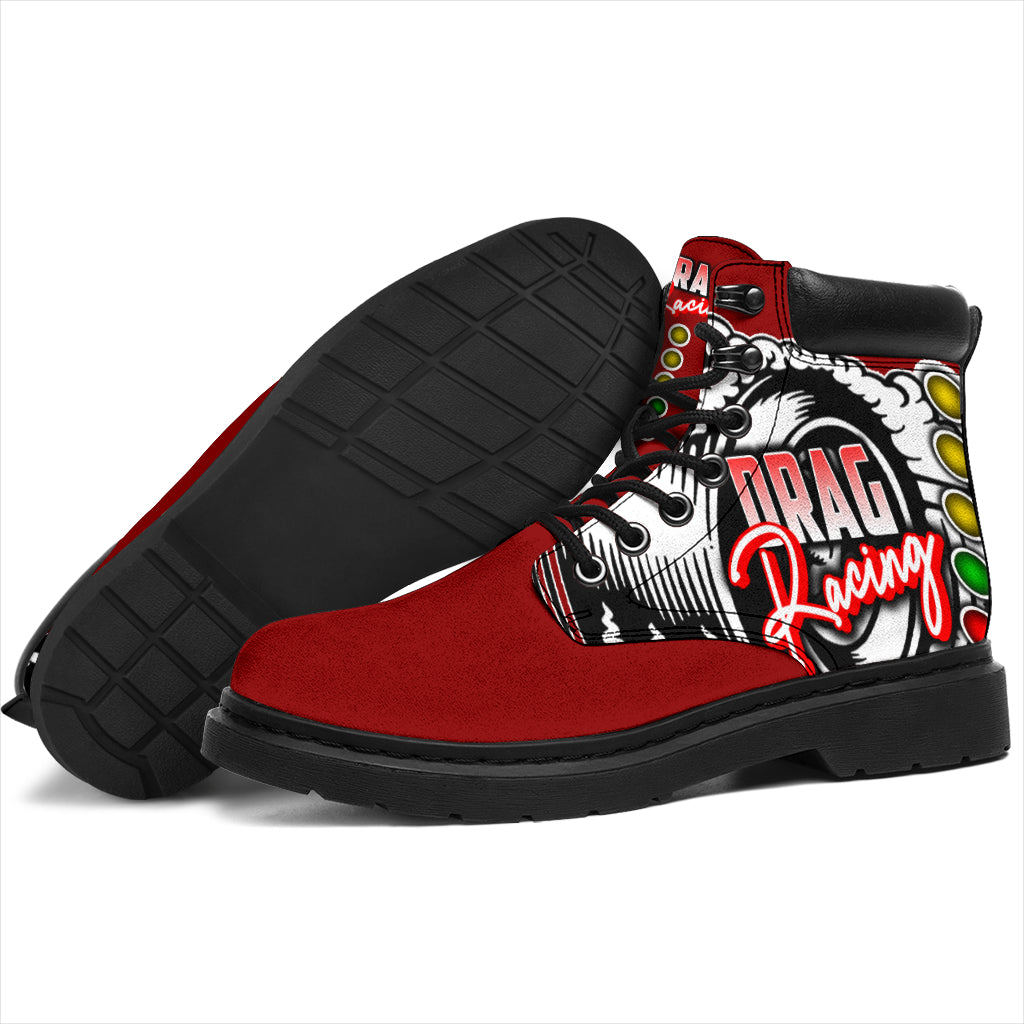 Drag Racing All-Season Boots red