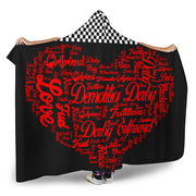 Demolition derby Girlfriend heart hooded blanket