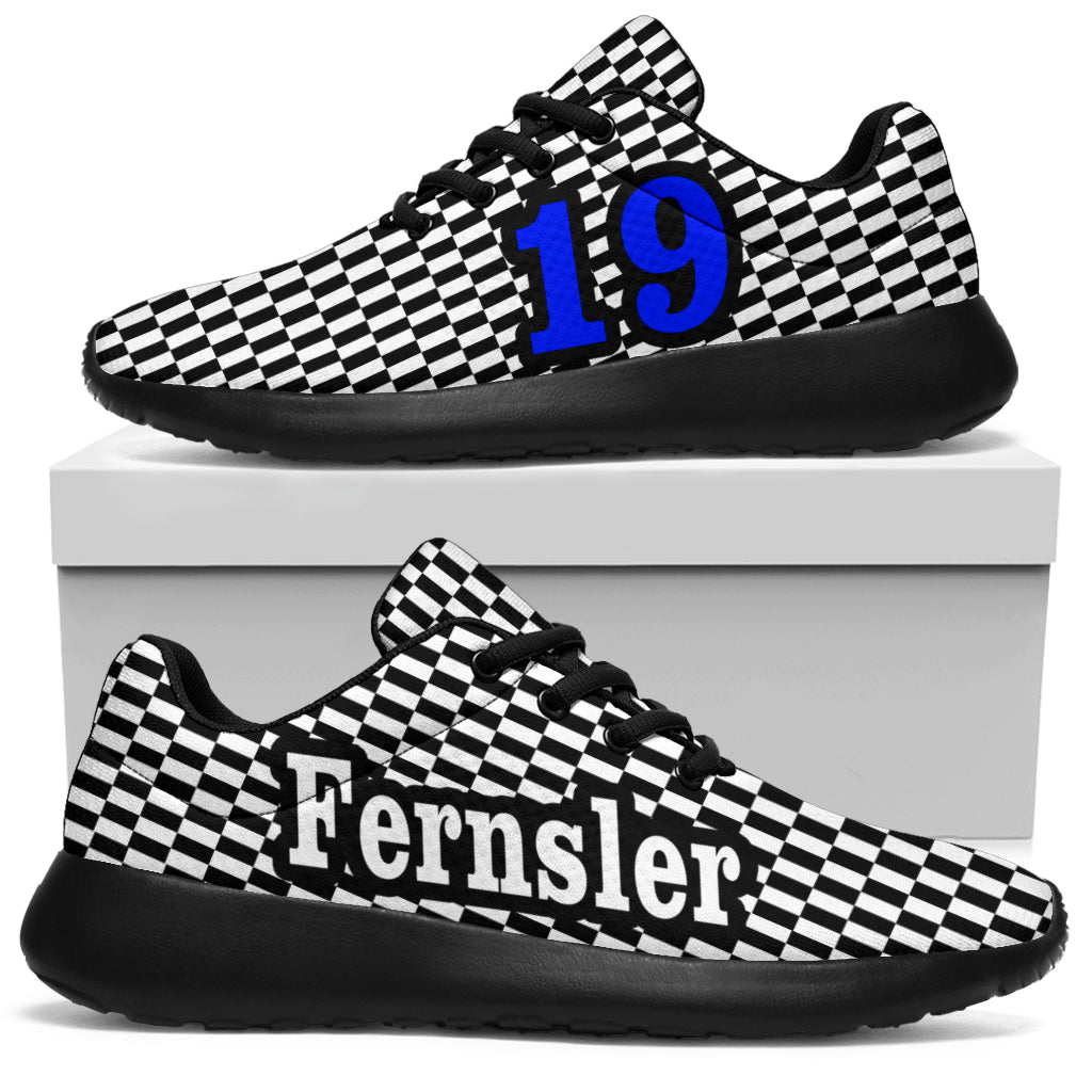 Racing Sneakers Checkered Flag Number 19 With Fernsler