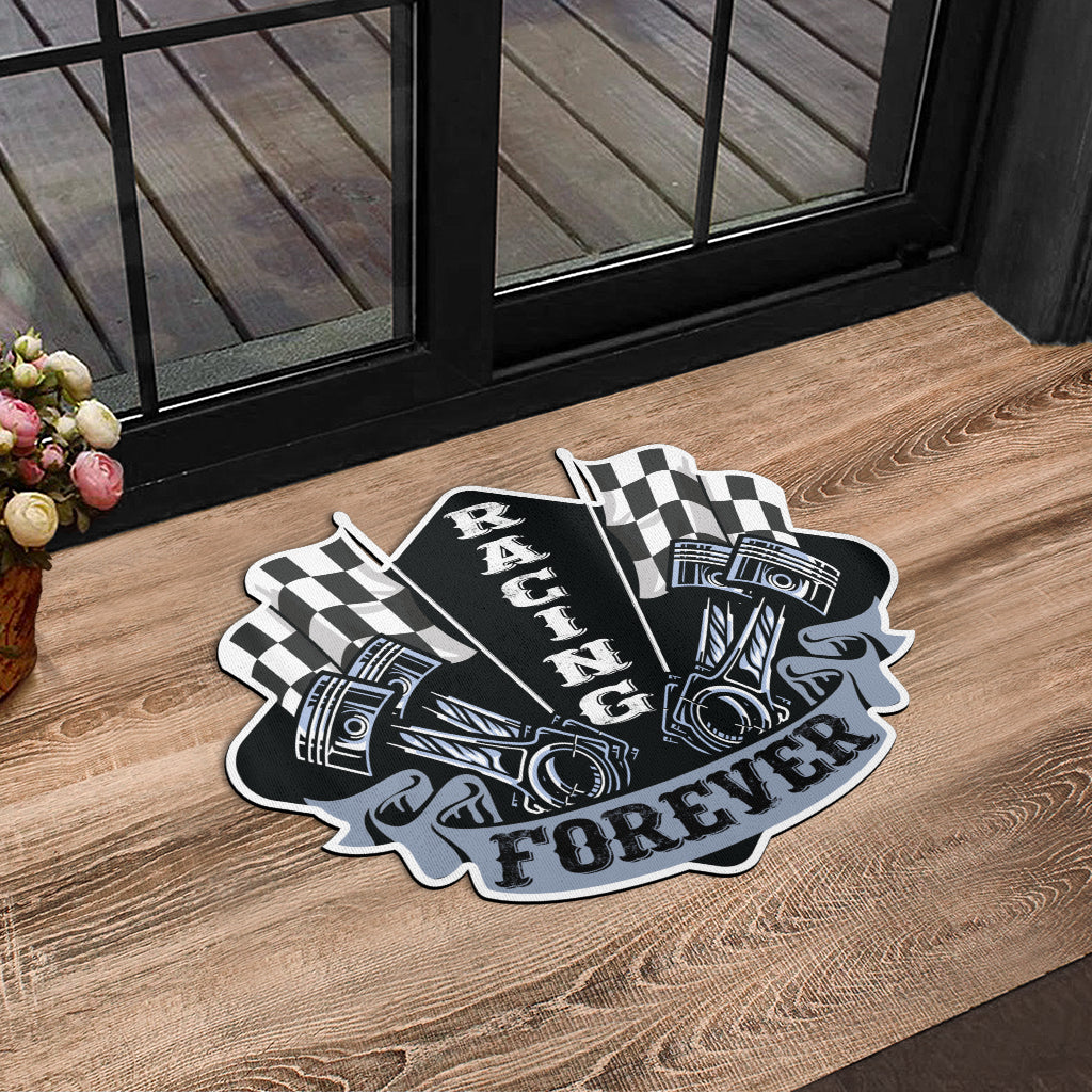 Custom shaped racing door mat