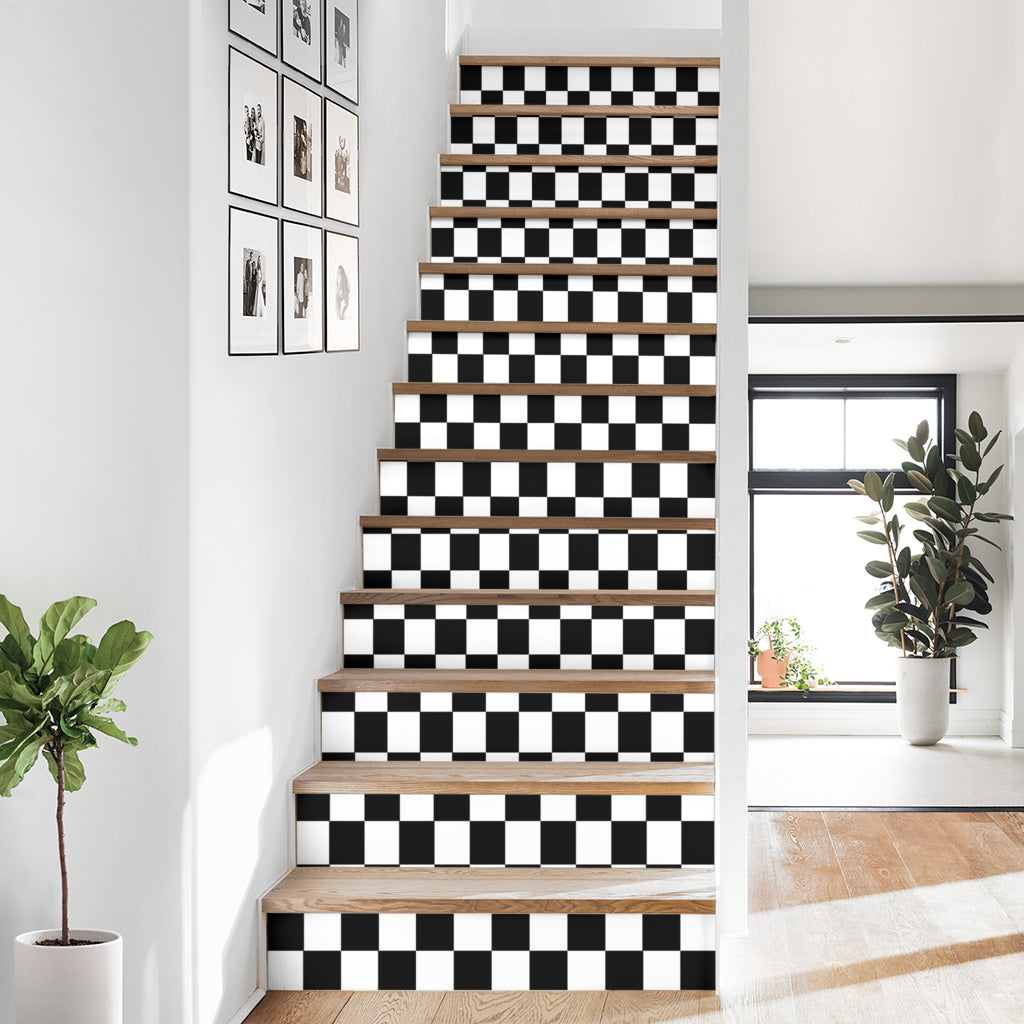 Racing Checkered Stair Stickers