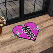 Custom Drag Racing Heartbeat Door Mat