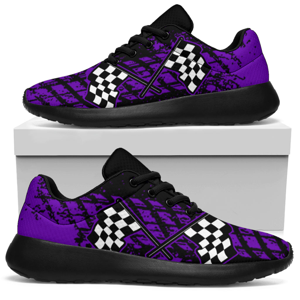 Dirt Racing Muddy Flag Sneakers