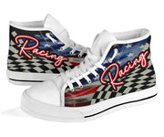 USA Flag Racing High Top Shoes