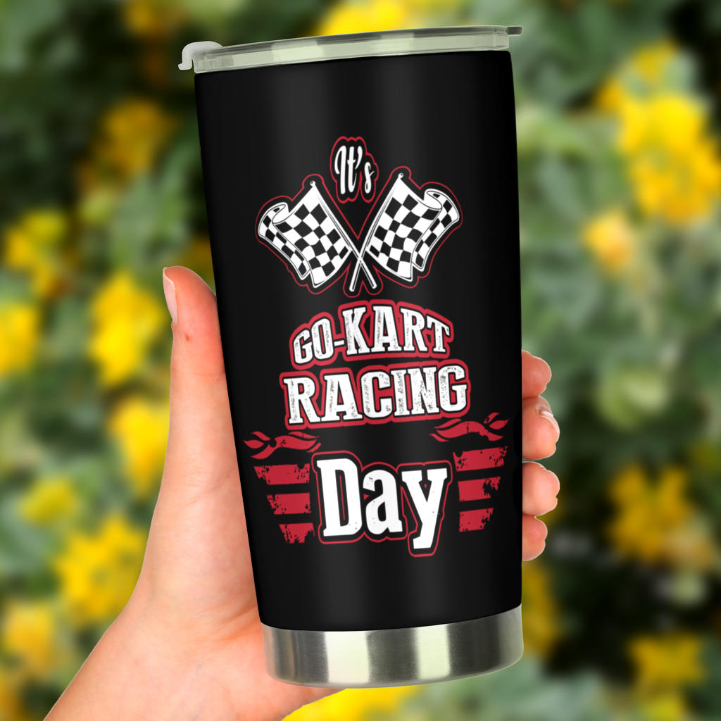 go kart racing tumbler